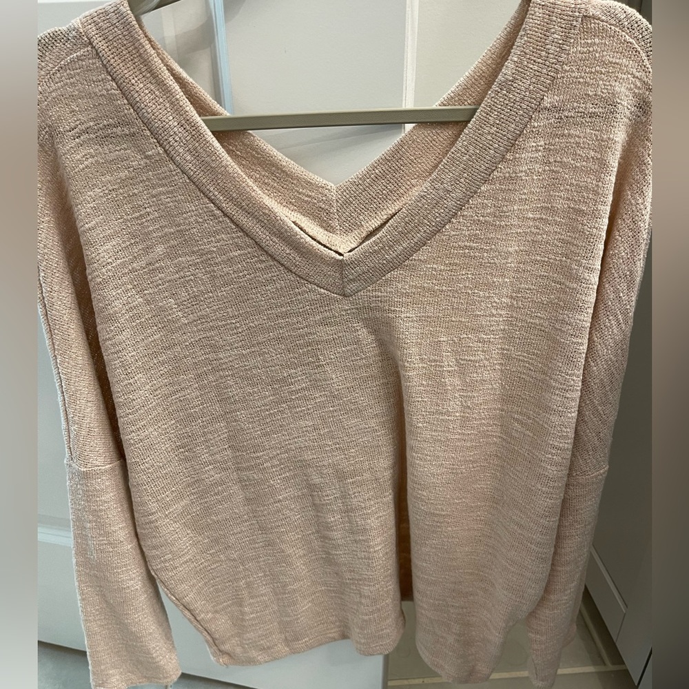 Wasabi + Mint Cream sweater top NWOT
